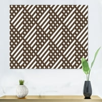 Art DesignArt бял и черен триъгълна геометрия шаблонирани платно от печат на стена.