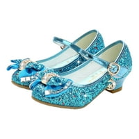 Момичета облича обувки Кристална искрица Мери Джейн Flats Princess токчета за сватбено тържество