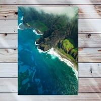 Океански остров Хавайско платно стена изкуство произведение дървена рамка картина На Пали крайбрежието Кауай остров Хавайски пейзаж Природа на изкуството за спа?