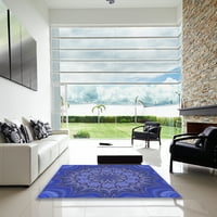 Ahgly Company Indoor правоъгълник с шаблони с светлинни шисти Сини килими, 6 '9'