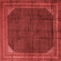 Ahgly Company Indoor Square Persian Red Traditional Area Rugs, 4 'квадрат
