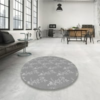 Ahgly Company Indoor Square Marketed Grey Cloud Grey Area Rugs, 5 'квадрат