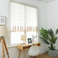 wofedyo душ завеса листа от чиста завеса тюл прозорци лечение voile драпиране вален панел за тъкани завеси за хол жълто 27*22*2
