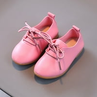 Лято и есенна мода сладки момичета ежедневни обувки солиден цвят кръгъл пръст на пръсти Обувки с рокли размер 24