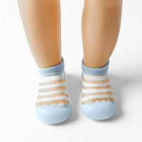 Деца малко дете момчета момичета лято райета дишаща мека подметка гумени обувки чорапи чехли чехъл Anklet 5-36 месеца