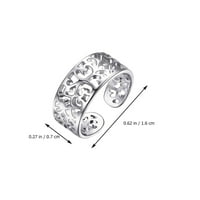 Декоративен пръстен на пръстена на пръстена на пръстена етнически стил кухи пръстени бижута