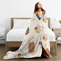 Ръчно изтеглено бохо дизайн шаблон за хвърляне на одеяло, леко уютно одеяло за меко хвърляне на дивана, 60 x50 хвърлете одеяла за легло