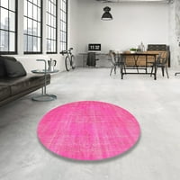 Ahgly Company Indoor Rectangle Contemporary Deep Pink Abstract Area Cured, 2 '3'