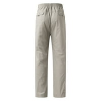 IOPQO товарни панталони за мъже Мъжки модни ежедневни свободни памук плюс размер джоб