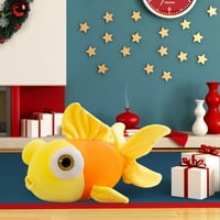 Mubineo Fish плюшена играчка сладка златна рибка Пълнена животински шаран Кукла Декорация Подарък за рожден ден за възрастни и деца
