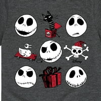 Кошмарът преди Коледа - Коледна решетка на Джак - Графична тениска с малко дете и младежки