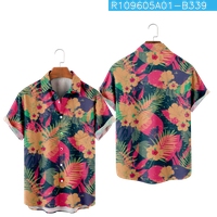 Семейно съвпадение на риза с къс ръкав Забавна модна хаваи ризи спокойни блузи, размер 100-170 XXS-8XL