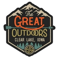 Clear Lake Iowa страхотният дизайн на външния дизайн винилов стикер
