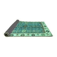 Ahgly Company вътрешен правоъгълник Ориентал тюркоазено сини традиционни килими, 5 '7'