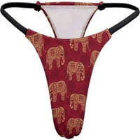 Слон индийски бохо бохо женски ремъци с ниско покачване на бельото с ниско издигане на бельото T-back бикини