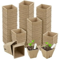 Квадратни биоразградими хартиени целулозни торфени растителни саксии за детска градина градина тава