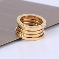 Женски златни пръстени Мъжки винтидж пръстени Двойни ленти пръстени 18k златни пръстени