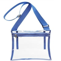 Clear Crossbody чанта за чанта, одобрен стадион, с допълнителен вътрешен джоб