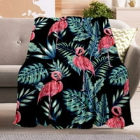 Pink SS Flamingo Super Soft Throw Offersets for Bed Couch Dofa Lightweight Traveling Camping Размер за хвърляне на момичета за момичета