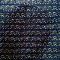 OneOone Cotton Silk Lavy Blue Leves Leaves & Floral Block Fabric за шиене на отпечатана занаятчийска тъкан край двора