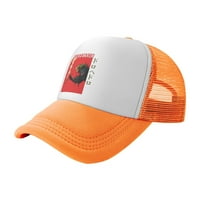 Печат с Dorohedoro Metal Logo Бейзболна шапка татко шапка регулируем щракане Университет Персонализирана мрежа Шапка за камион Оранжев