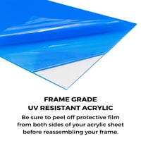 Frame Gold Bamboo Frame Frame - Пълната модерна фото рамка включва UV акрилна разбивка
