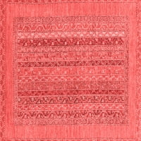 Ahgly Company Indoor Rectangle Abstract Red Modern Area Rugs, 2 '3'
