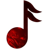 Музикален музикален символ - 16 -та бележка Candy Red