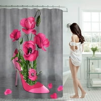 Душ завеса с куки водоустойчиви душ завеса за баня тежка странична завеса за душ, промива се бързо сухо