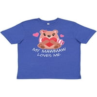 Inktastic My Mawmaw обича мечка и сърца младежка тениска