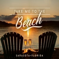 Сарасота, Флорида, заведете ме на плажа, настроение, залез изглед пресата