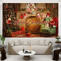 Njspdjh снимка реквизит Коледа гоблен стена висящ коледни зимни стени гоблени тъкани изкуство декорации