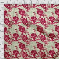 Oneoone памучна фланелка червена тъкан азиатска флорална шивашка тъкан от двора отпечатани DIY дрехи Шиещи консумативи