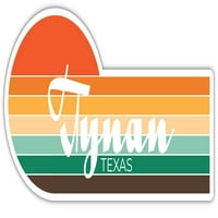 Tynan Texas Sticker Retro Vintage Sunset City 70S Естетичен дизайн