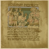 Ръкопис, изобразяващ посещението на отпечатъка на плаката Three Kings от Библиотека с картини на Мери Еванс