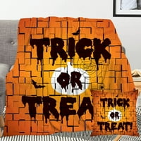 Хелоуин одеяло с калъф за възглавници, призрачни клони на дървото одеяло за декор за дневна спалня ,,293,52x59 ''