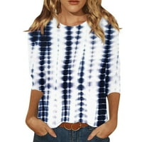 Ризи за ръкави за жени Сладки печат графични тийнейджъри блузи ежедневни плюс размер основни върхове пуловер