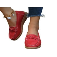 Удобни женски затворени пръсти с обувки за обувки с леки плоски ваканции меки плоски токчета хляби