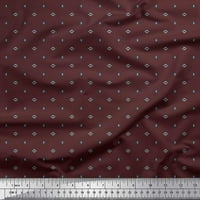 Soimoi Polyester Crepe Fabric Square Shirting Print Fabric край двора