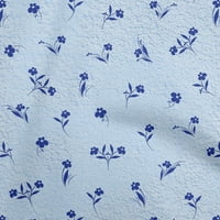 Oneoone Rayon сивкав син плат флорален флорален силует с текстура Diy дрехи Прошиване на тъкани от плат за печат по двор широк