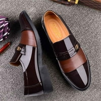 Wofedyo Shoes for Men Fashion Summer и есенни мъже кожени обувки Оценка пръст с ниски токчета приплъзване на кухи дишащи плитки обувки за уста за мъже