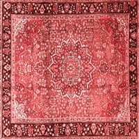 Ahgly Company Indoor Square Medallion Red Traditional Area Rugs, 3 'квадрат