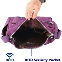 Чанта Asge Crossbody с RFID Pocket против кражба - жени с леко тегло вода, устойчива на вода