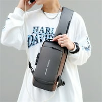 Човешки чанта за мъжкия бизнес против кражба на чантата на рамото технология USB преносим на открито мъжки кръстосани чанти за гърди