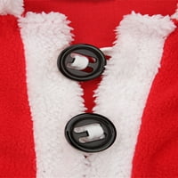 Binwwede Kid Christmas Costume, Santa Red Velvet Buttons Buttons Coats+ дълги панталони+ парти шапка+ ботуши обувки