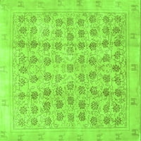 Ahgly Company Indoor Square Persian Green Traditional Area Rugs, 7 'квадрат