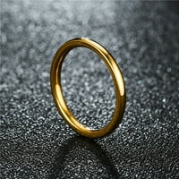 Dengmore Ring Gold Titanium Wedding Band Thumb Ring Toe Ring Plain Thile Comfort-Fit High Polish Sizes 5-12