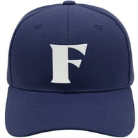 Daxton структурирана крива козирка Bill Baseball Hat 3d Капитална азбука Писма, тъмно шапка Бяла буква F