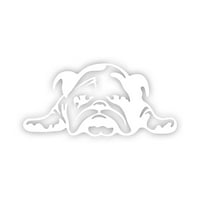 Английски булдог кученце стикер Декал Намазване - самозалепващо винил - устойчив на атмосферни влияния - направен в САЩ - много цвят и размери - кучешки домашен любимец