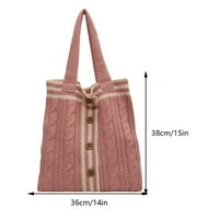 Diamond Women Creative Tote Bag плетен ръчно изработена чанта, розово